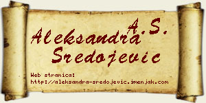 Aleksandra Sredojević vizit kartica
